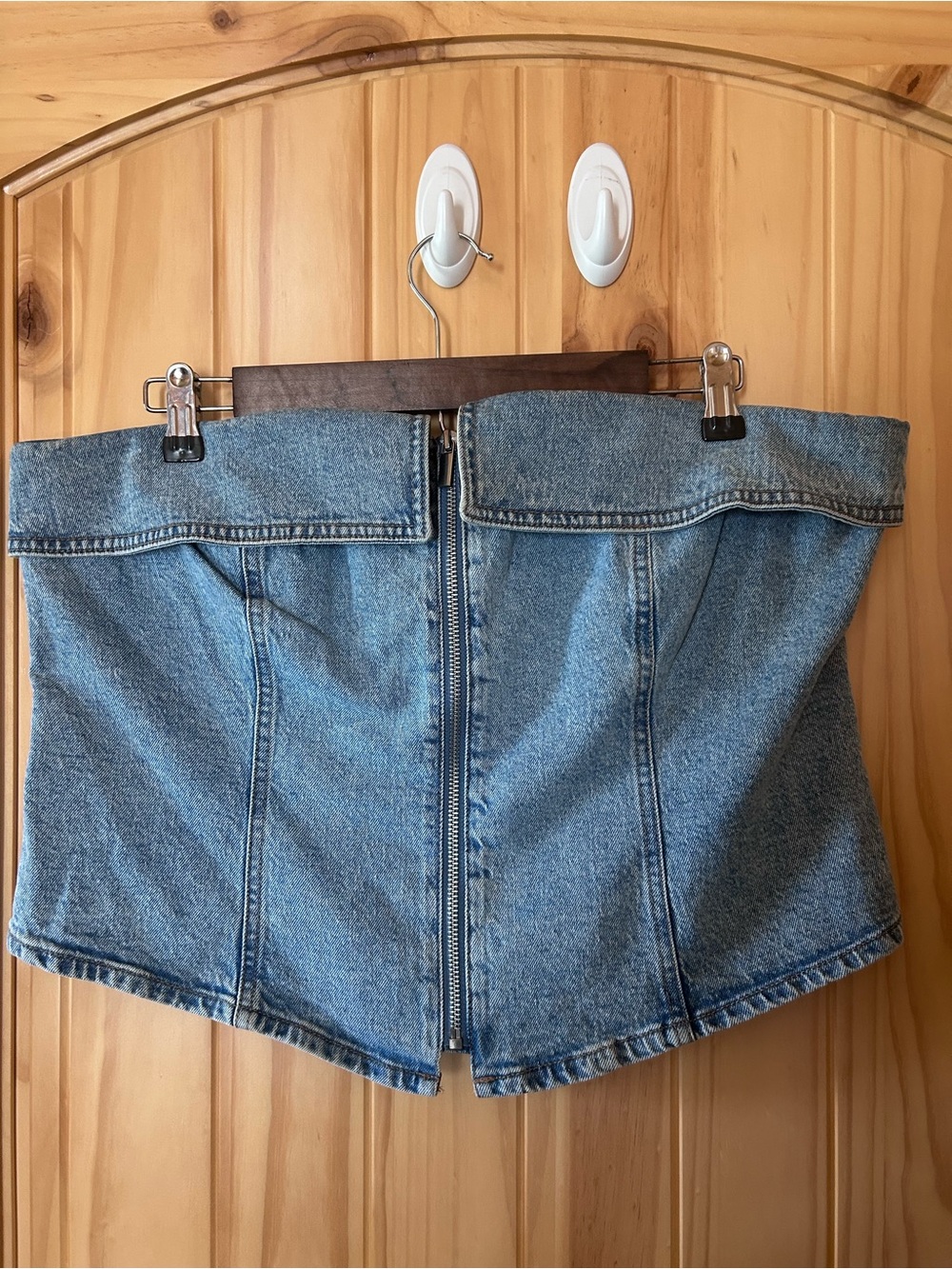 wild fable Light Blue Denim Zip-Front Shorts